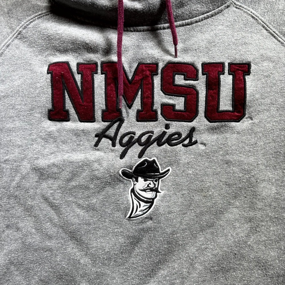 NCAA NMSU Aggies Colosseum Sweatshirt Women's XL Gray Football Team Funnel Neck - Picture 2 of 11